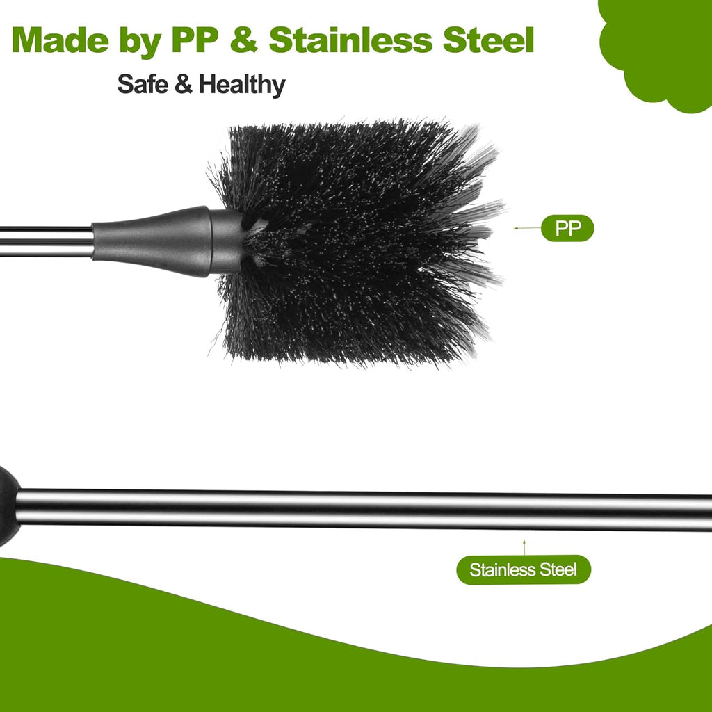 Skiennix Bottle Brushes - Stainless Steel Long Handle Cleaning Set for Baby Bottles, Tumblers & More