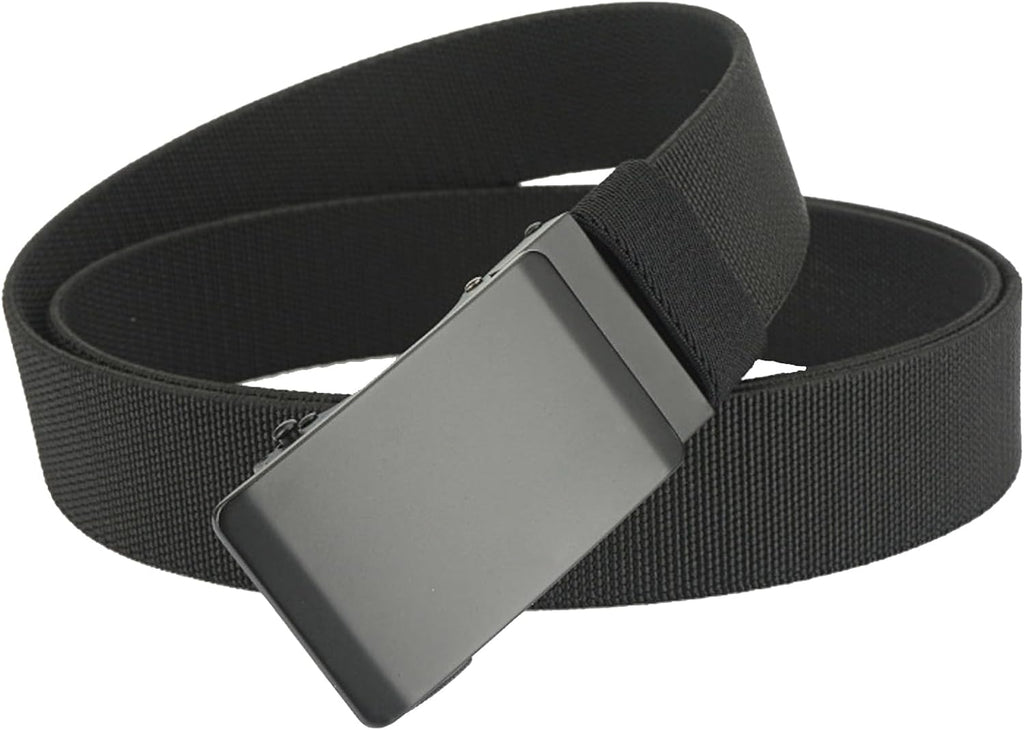 Skiennix Men's Elastic Nylon Ratchet Belt - Stretch Webbing for Jeans & Golf | 1.34" Wide