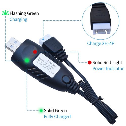 funkawa Water Bead Gel Ball Blaster 11.1V 2500mAh [Capacity and Discharge Upgraded ] Rechargeable Battery XT30 Plug with Charging Cable, Airsoft Battery 11.1V for Airsoft Gun Gel Ball Blaster(2-Pack)