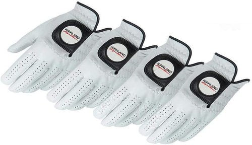 Kirkland Signature Golf Gloves - Premium Cabretta Leather for Comfort | Medium/Large (4 Count)