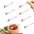 Skiennix 8 Pcs Tiny Stainless Steel Spoons - Mini 2.87" Scoops for Spices Jars | Silver Finish
