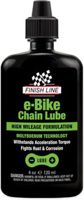 Finish Line E-Bike Chain Lube - Durable Lubrication with Rust Protection for High-Torque Riding