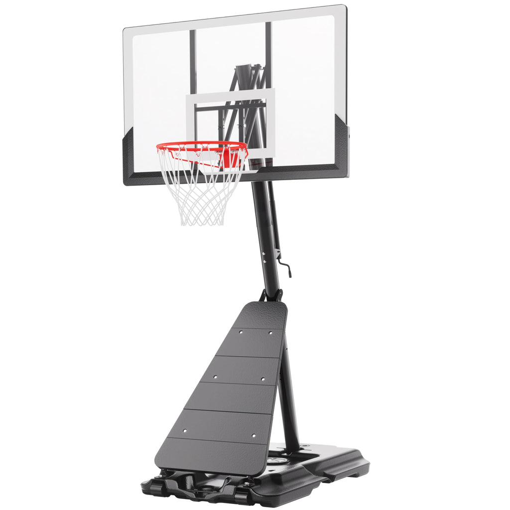 Feelwin Portable Basketball Hoop for Backyard Driveway, Adjustable Outdoor Basketball Goal with Stable Base and Shatterproof Backboard for Youth and Adults