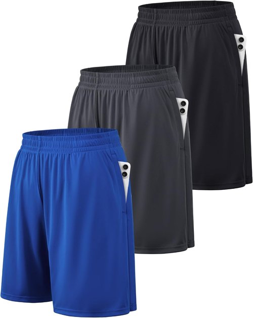 BalenNz Athletic Shorts for Men - Quick Dry Activewear with Pockets & Elastic Waistband