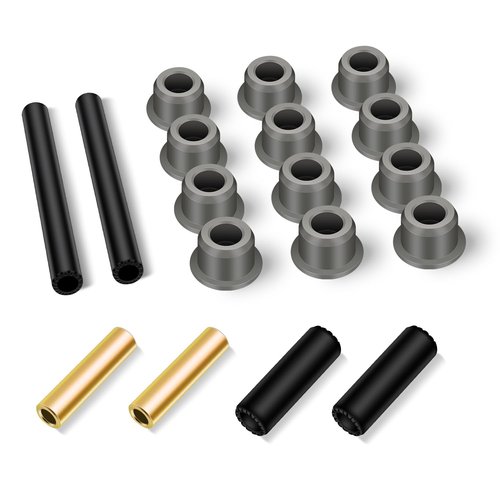 CLUBRALLY Golf Cart Front Leaf Spring and Front Upper A Arm Suspension for Club Car Precedent and 2018-up Tempo Golf Cart, Bushing and Sleeve Kit OEM#102956201, 102288101, 102287601, 102287701