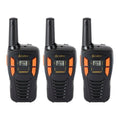 Cobra ACXT145-3 Compact Walkie Talkies - Rechargeable, Lightweight, 22 Channels, Long Range 16-Mile Two-Way Radio Set (3-Pack), Black