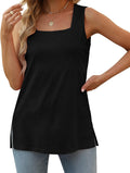 XIEERDUO Women's Summer Tank Tops - Square Neck, Loose Fit, Casual Flowy Sleeveless Design