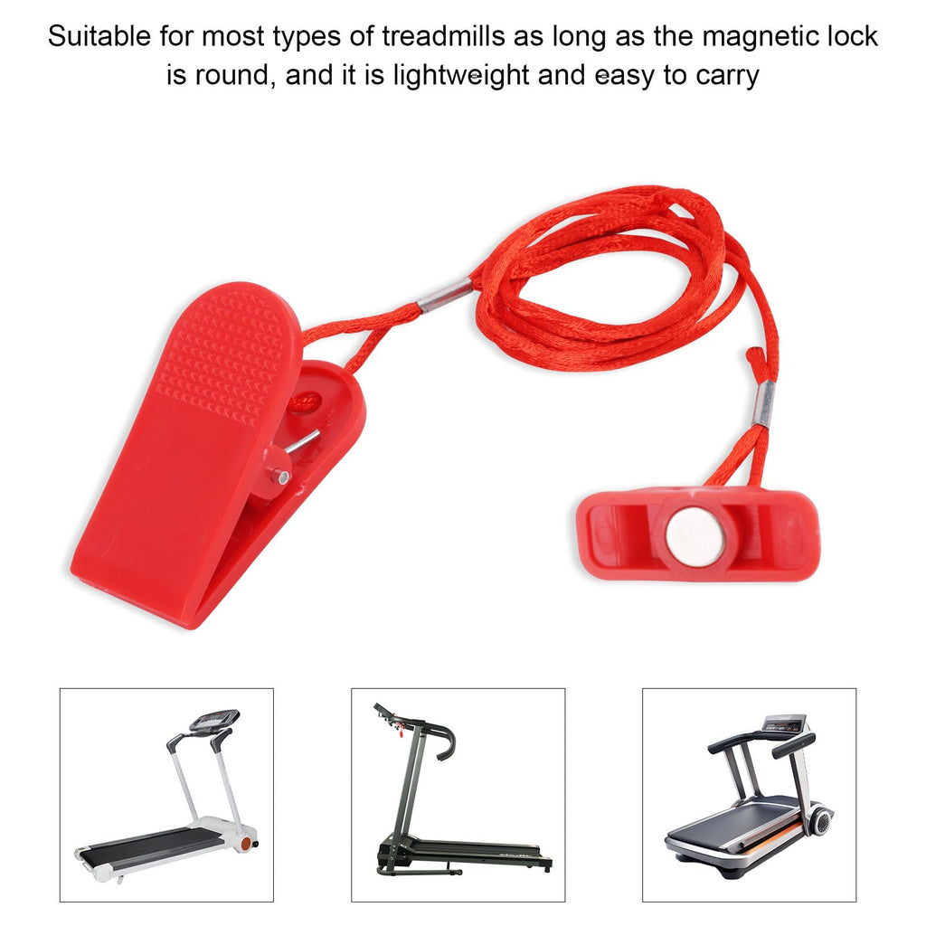 Treadmill Magnet Safety Key, Magnetic Safety Switch Universal Treadmill Emergency Stop Magnet for Most Treadmills Running Machines Replacement Accessories (Rectangle)