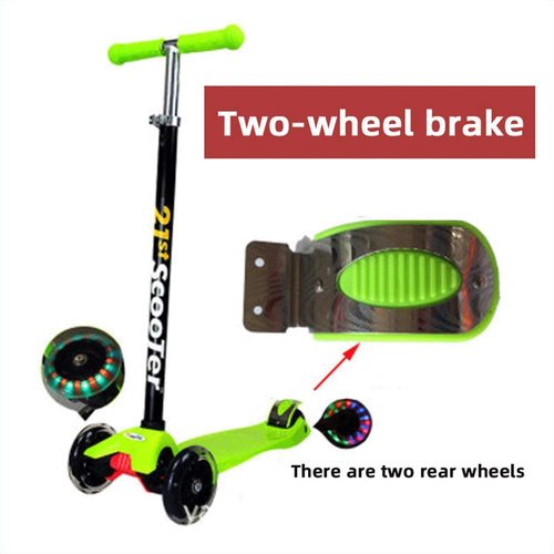 Rear wheeel Fender Brake Parts for 3-wheel Kick Scooter Upgrade Metal Rear Fender Brake Assembly (Black)