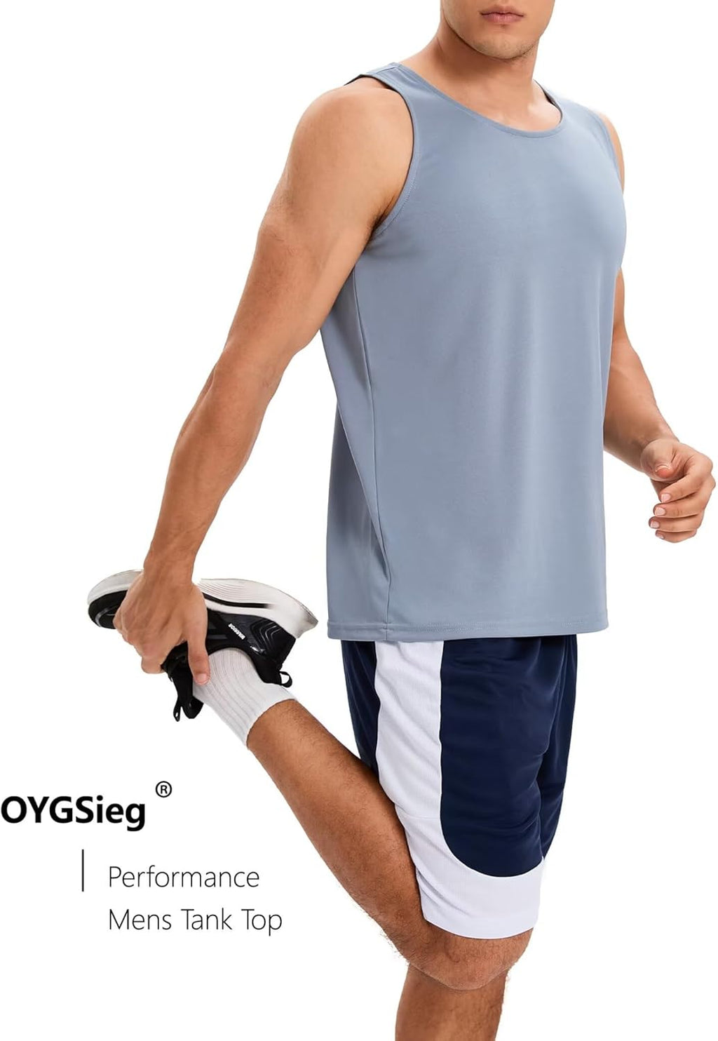 OYGSieg Men's Quick-Dry Workout Tank Tops - Breathable Sleeveless Muscle Shirts | 6 Pack for Active Men
