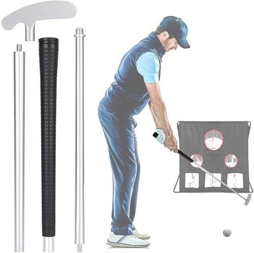 LEAGY 4-Section Portable Two-Way Putter - Left & Right Hand, 2 Golf Balls, 1Pack Golf Bag