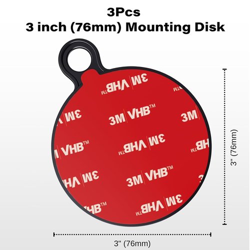 APPS2Car Ultra Sticky Dashboard Pad Mounting Disks - 3Pcs 3" Heat-Resistant Replacement for Phone & GPS Holders