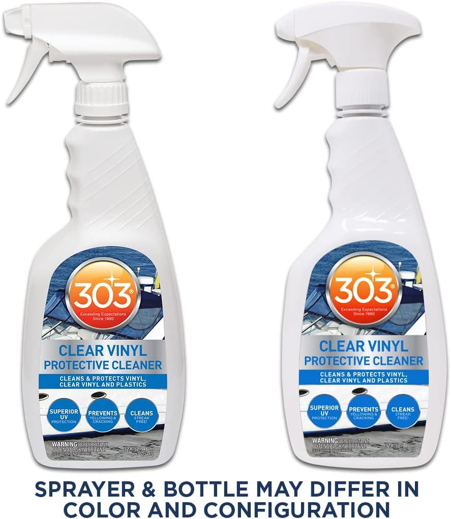303 Products Marine Clear Protective Cleaner - Superior UV Protection for Vinyl & Plastics | 32oz (Pack of 2)