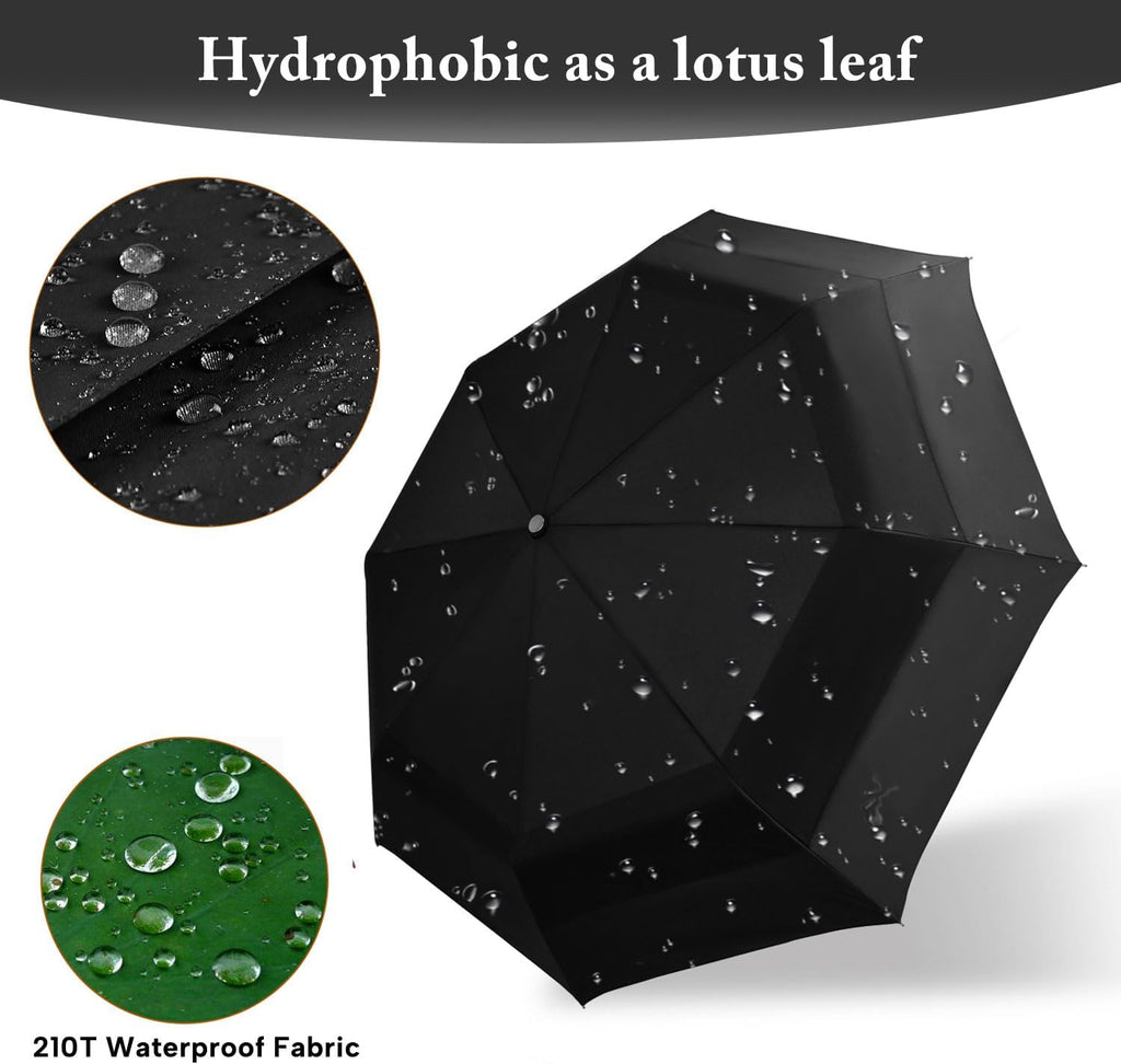 Skiennix Golf Umbrella - Oversized 54-Inch Double Layer Windproof Design | Compact & Automatic Open/Close