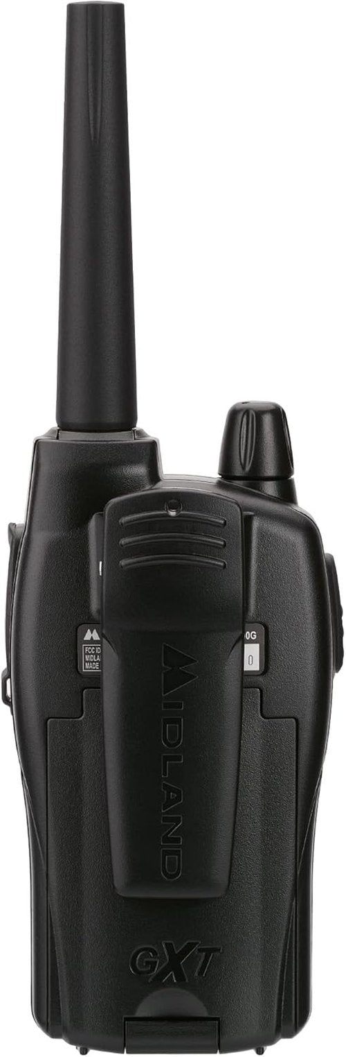 Midland GXT1000VP4 GMRS Two-Way Radio - Long Range, 50 Channels, 142 Privacy Codes | Black/Silver 2-Pack