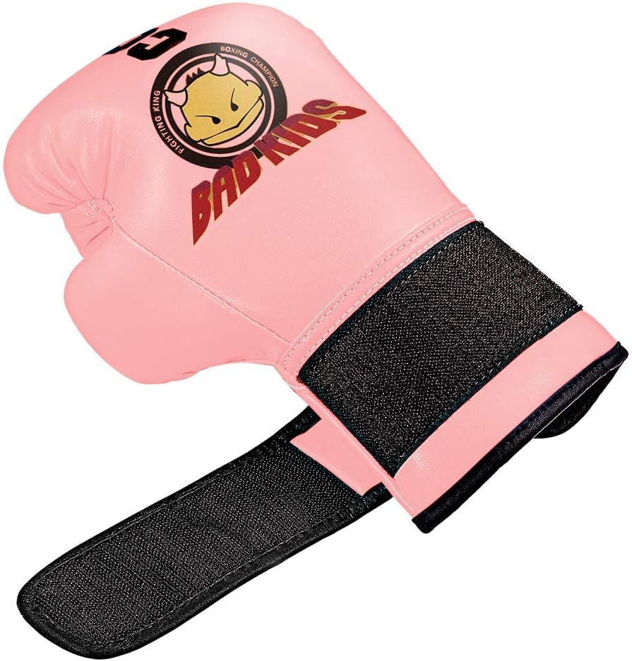 TEKXYZ Boxing Gloves for Kids - Vivid Color Synthetic Leather Training Gloves | Ages 3-12