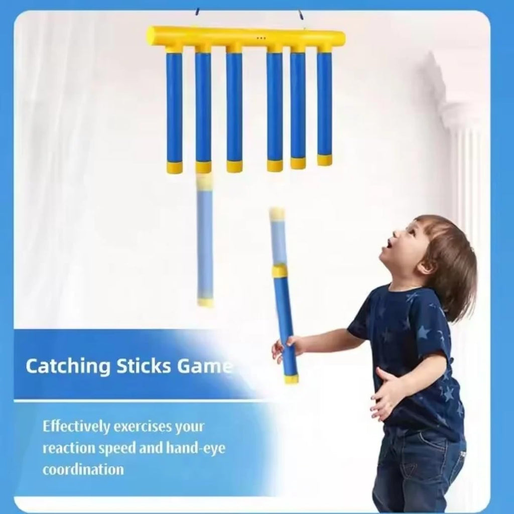 Reaction Time Training Toy -Hand Speed Game Falling Sticks Challenge, Hand Eye Coordination Game for Kids and Adults (Yellow) 1