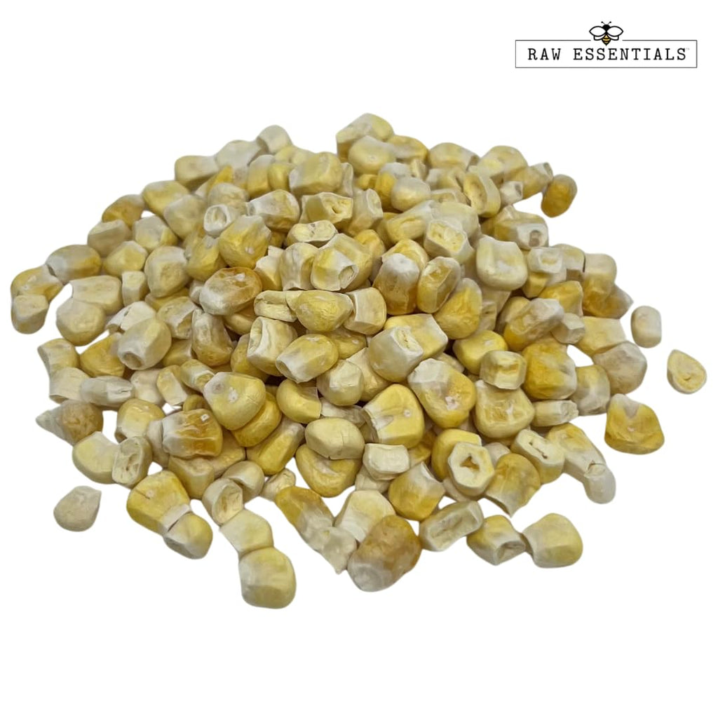 Raw Essentials Freeze-Dried Super Sweet Corn | Ideal for Soups, Salads, & Snacks | Non-GMO, Gluten-Free, Vegan | 7 Ounce Bag