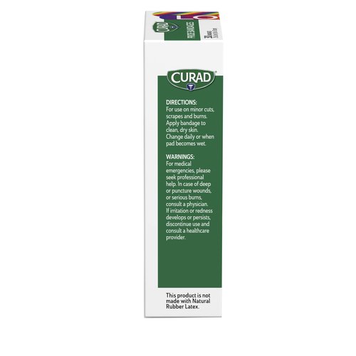 CURAD Pride Bandages, 2 Designs, Plastic, Standard Bandages are .75" x 3", 30 Count (4 Pack)
