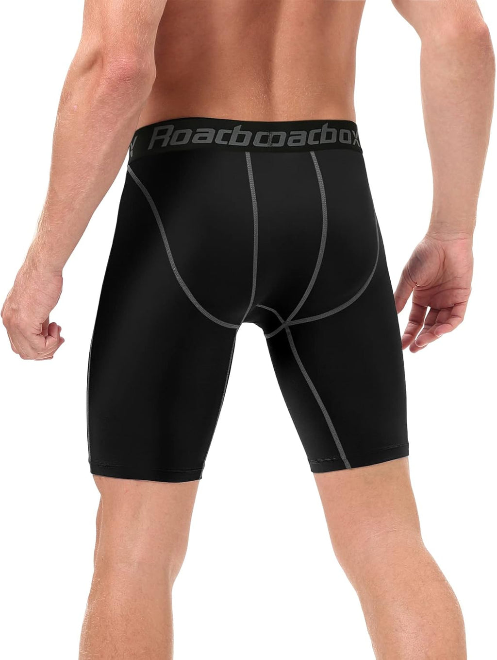 Roadbox Compression Shorts - Men's 3 Pack Athletic Workout Underwear | Spandex Base Layer Boxer Briefs