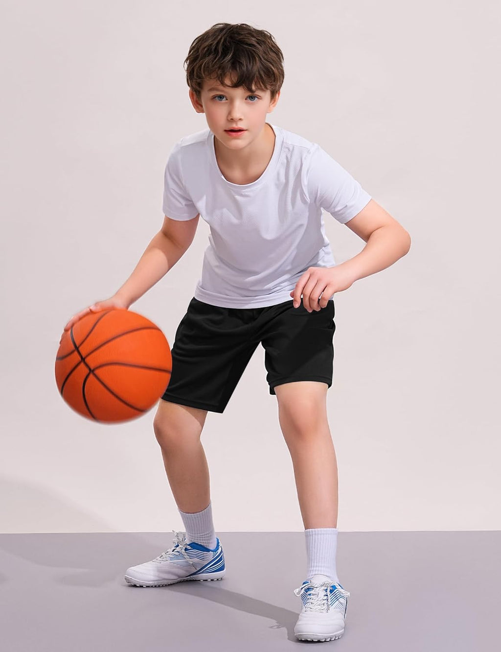 Somaibo Boys Athletic Shorts - Quick Dry Performance Mesh for Soccer & Basketball | Youth Sizes Available