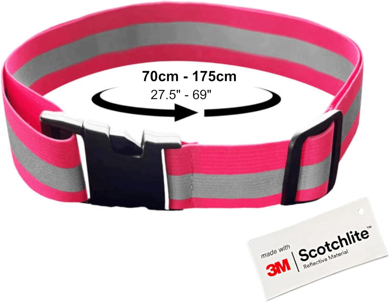 Salzmann Reflective Running Belt - Adjustable High-Visibility Strap with 3M Scotchlite Material