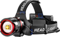 Skiennix Rechargeable Headlamp - 99000 High Lumens Super Bright LED | Motion Sensor, 12 Modes, IPX7 Waterproof, Adjustable Zoom for Camping & Running