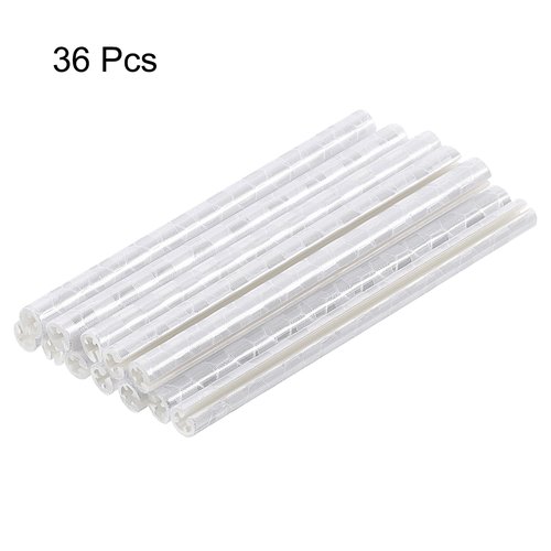 HARFINGTON 36pcs Bike Reflective Spoke Skins 0.2" Plastic Bicycle Spoke Reflectors Spoke Covers Trim Wrap Wheel 360°Visibility for Road Mountain Bike Motorcycles Decoration, White