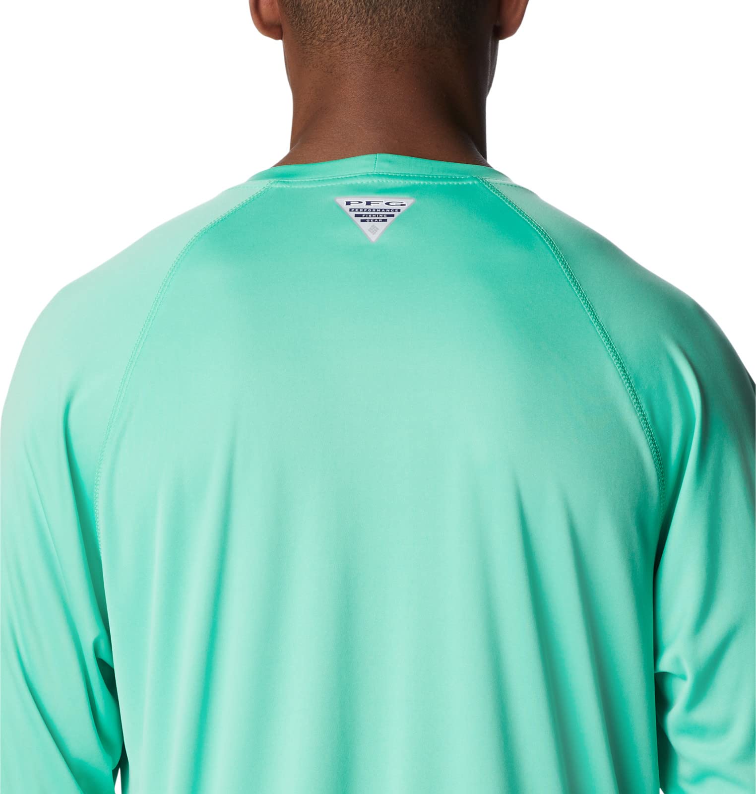 Columbia Men's Terminal Tackle Long Sleeve Fishing Shirt, Light Jade/Metal Logo, XX-Large