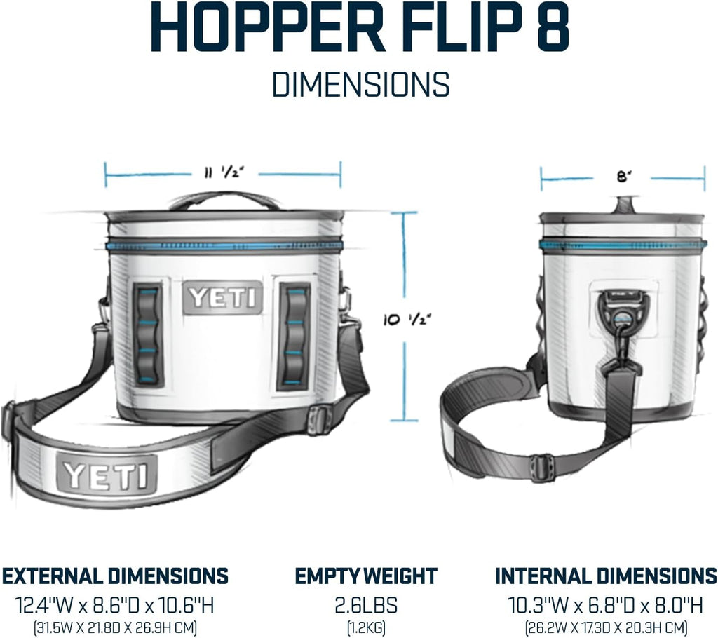 YETI Hopper Flip 8 | Portable Soft Cooler for Outdoor Adventures - Durable & Insulated Design