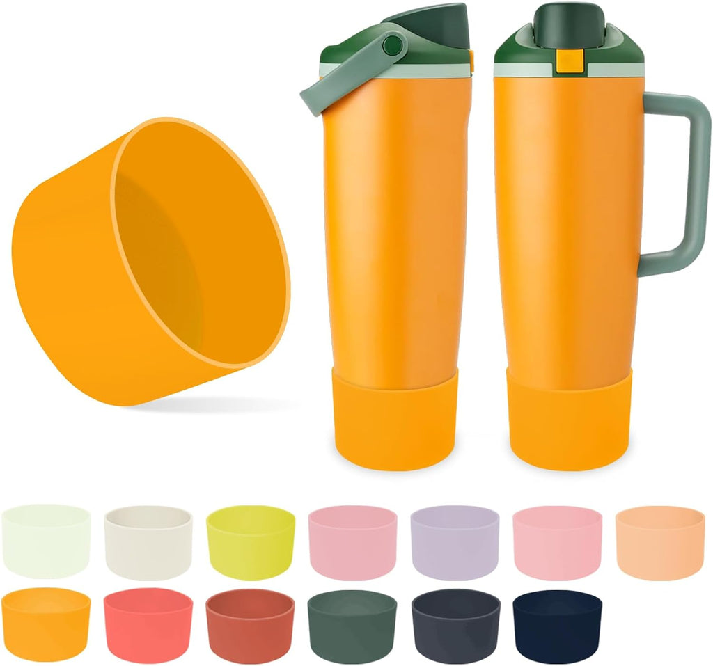 Owala Silicone Boot - Non-Slip, Scratch-Resistant Stability Enhancer for 30oz & 40oz Bottles | 12 Colors Available (Orange Grove)