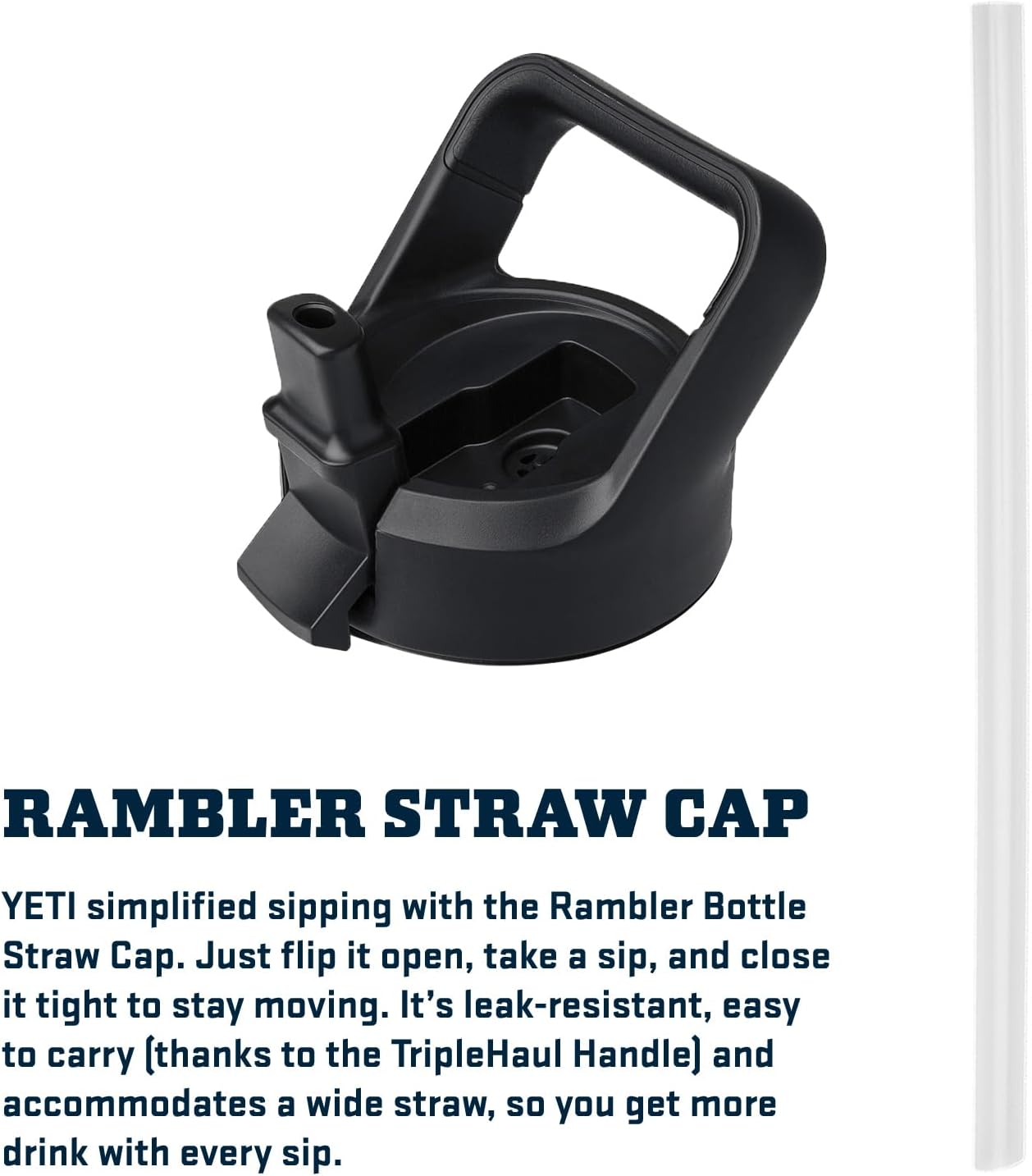 YETI Rambler 26 oz Bottle, Vacuum Insulated, Stainless Steel with Color Matching Straw Cap