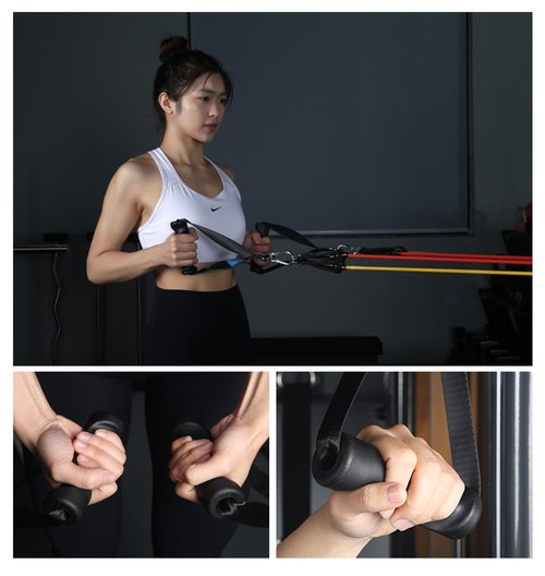 KYLINFIT Ergonomic Exercise Handles Replacement Cable Machine Attachments for Home Gym Equipment, Pulley System, Pilates, Resistance Bands, Strength Trainer, Heavy Duty Working Out Handles