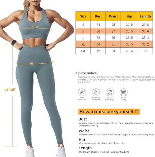DAISHA Women’s 2 Piece Yoga Workout Outfits Sets,Seamless Yoga Leggings with Padded Stretchy Sports Bra,Gym Clothes. Gray