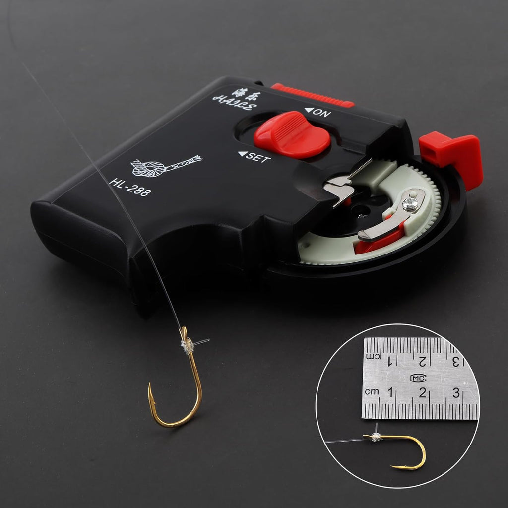 OriGlam Automatic Fishing Hook Tyer Machine - Fast Electric Device for Easy Knot Tying