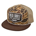 Red Dirt Hat Company Youth Adjustable Snapback Hat, Trucker Cap w/Ventilated Mesh Back & Snap Back Closure, Structured Baseball Cap for Men & Women - Duck Camo, Tan, One Size Fits All