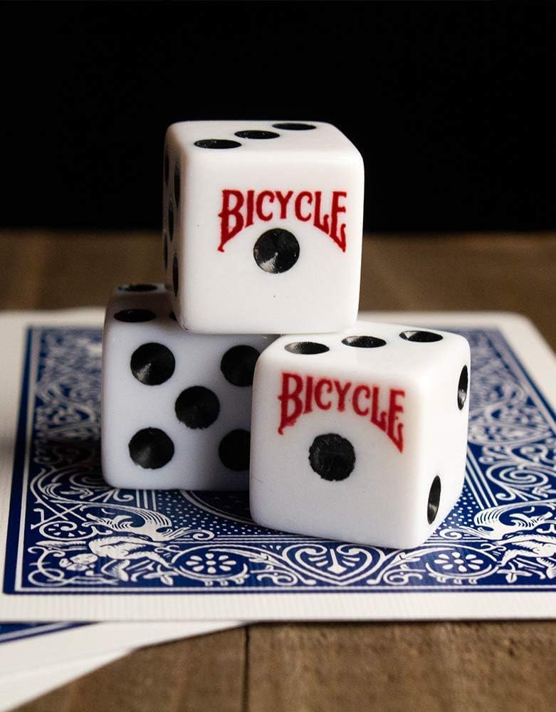 Skiennix Bicycle Dice Set - 5 Count Colorful Dice for Fun Games and Activities