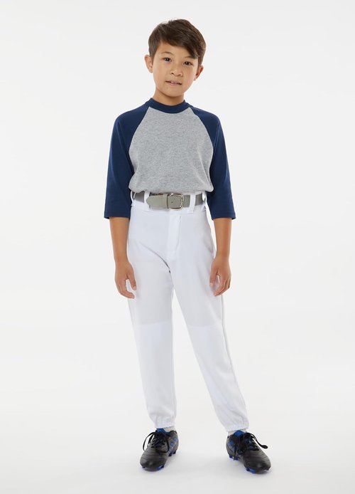 Alleson Athletic Boys Baseball Pants - Elastic Bottom, Classic Fit, Durable Fabric, Secure Waistband
