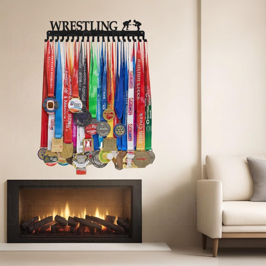 Skiennix Medal Hanger Display - "She Believed She Could" Personalized Steel Holder for 63+ Medals