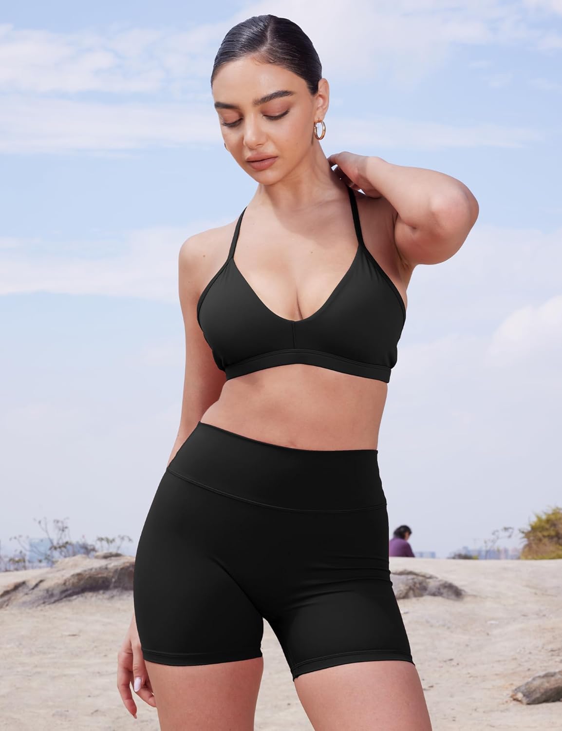 YEOREO Women's Biker Shorts - High Waist Tummy Control | 3.6", 4.5", 6" Workout & Yoga Options