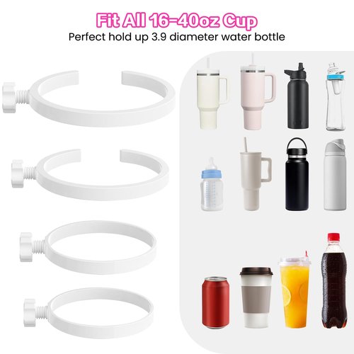 XYFuuee Cup Holder for Stanley 30 oz 40 oz Compatible with Bogg Bag, Drink Holder for Simple Modern Rubber Beach Tote, Water Bottle Holder Attachment for XL Medium Small Bog Bag