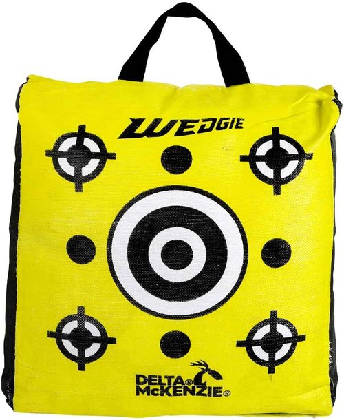 Delta McKenzie 20" Wedgie Archery Bag Target - Portable Self-Standing Field Point Practice - Yellow