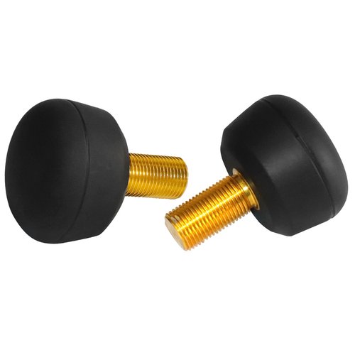TUOSAMTIN Roller Skate Adjustable Rubber Toe Stoppers, 1 Pair Roller Skates Brake with Screws Replacement Skate Accessories (Black)