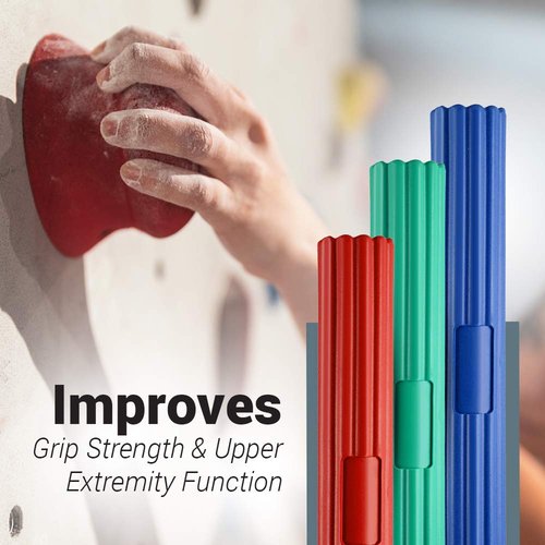 Logest Twist Hand Exerciser Bars - Flexible Bar Strengthener - Tennis Elbow, Golfer's Elbow, Tendonitis, Wrist, Forearms Pain Relief Hand Therapy Bar Arm Strengthener Rehab Twist Bar