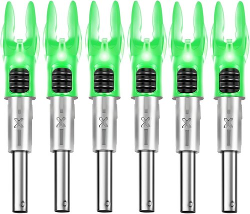 DEEPOWER Lighted Nocks for Arrows - ON/OFF Switch with H, S, GT Bushings | Fits .204”/.233”/.244”/.246”