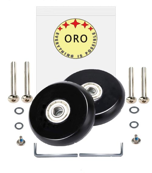 ORO 1 Pair Luggage Wheels Replacement 40 * 18mm Case Wheels with 8mm Bearings for Suitcase and Inline Skate