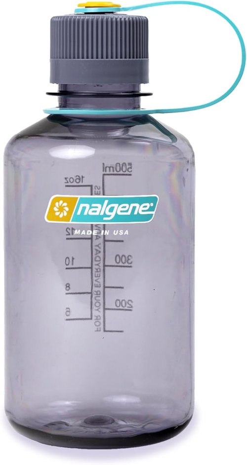 Nalgene 16 oz Narrow Mouth Water Bottle - BPA-Free, Durable & Leak-Proof | Lightweight Aubergine Travel Bottle