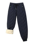 HONCAN Boy's Winter Snow Pants Sherpa Lined Sweatpants Thicken Warm Fleece Pants Sports Jogger Pants(518-D.Blue14)