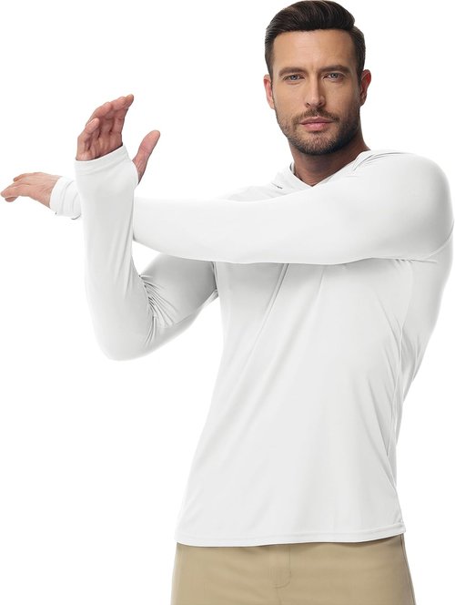 Boladeci Men's Lightweight UPF 50+ Sun Protection Hoodie | Long Sleeve Fishing & Hiking Shirt