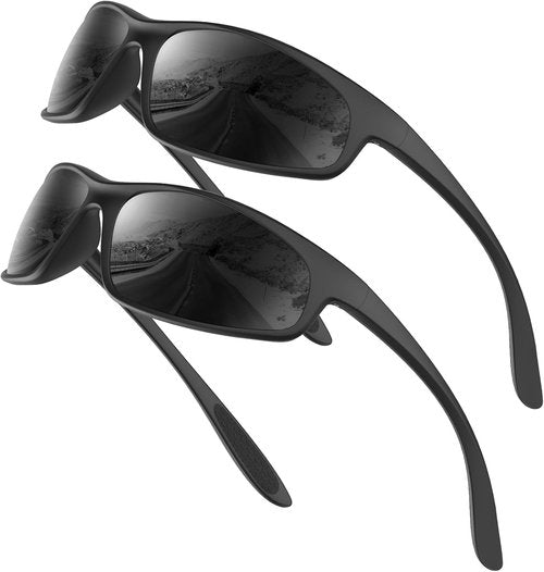KALIYADI Polarized Men's Sunglasses - UV Protection Sport Glasses for Running, Cycling & Fishing